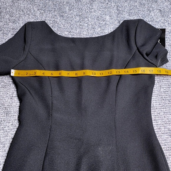 Vintage Bonnie Marx Ruffle Hem Cocktail Dress Women's Size 6 Black NWT - Picture 6 of 9